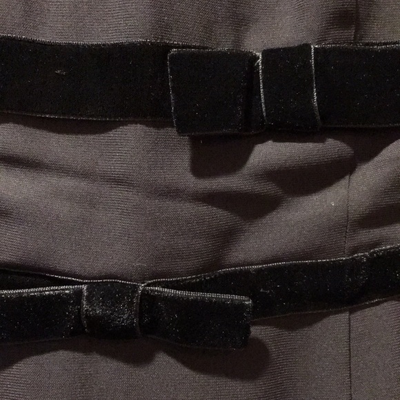 Vintage 40-50’s blk dress w velvet bows - Picture 2 of 9